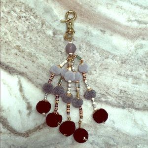 Pom Pom purse/backpack charm